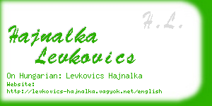 hajnalka levkovics business card